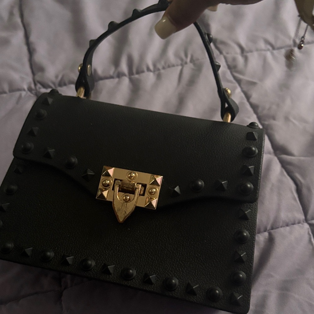 Black Studded Handbag